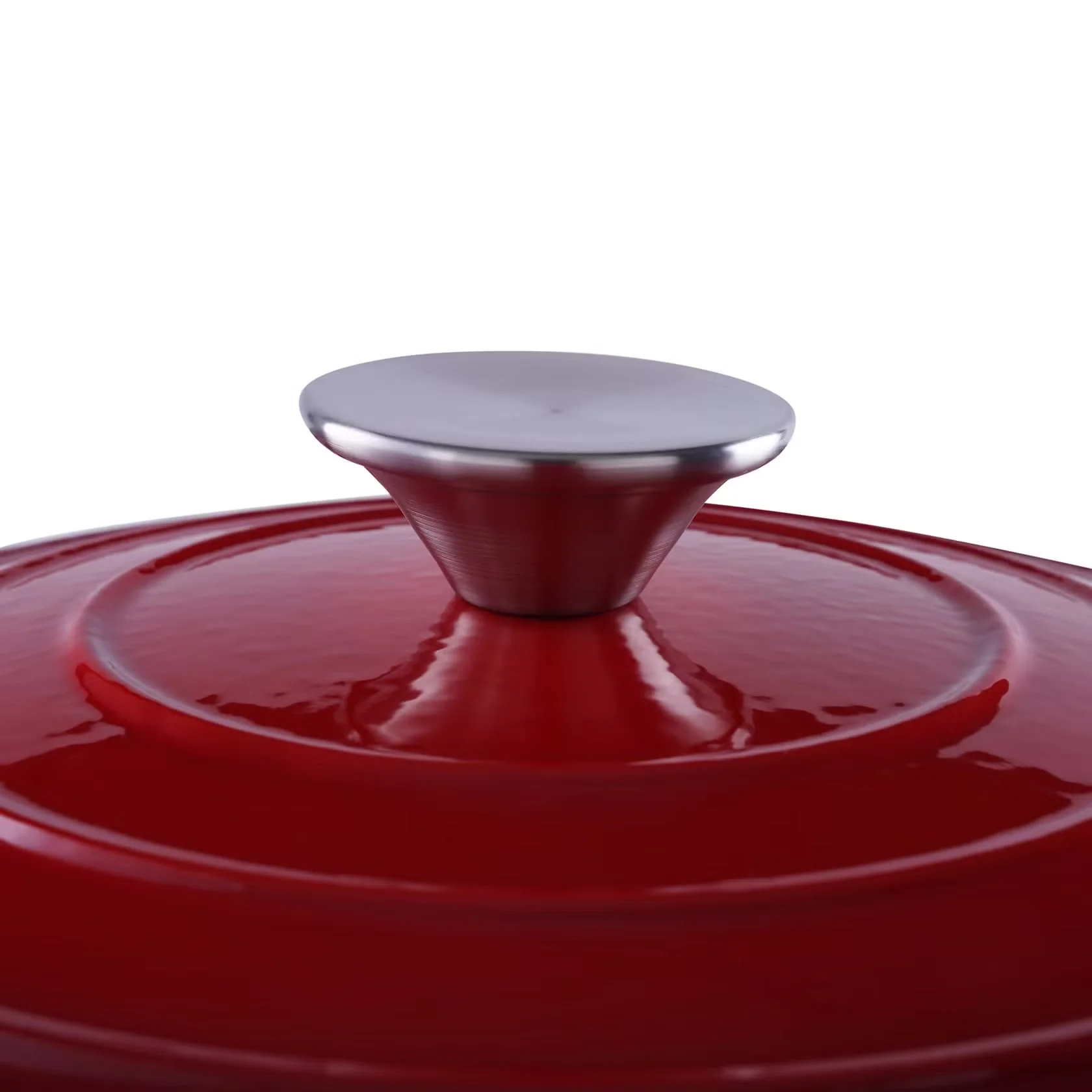 Enameled Cast Iron Cooking Pot 2L, Ombre Red - Image 5
