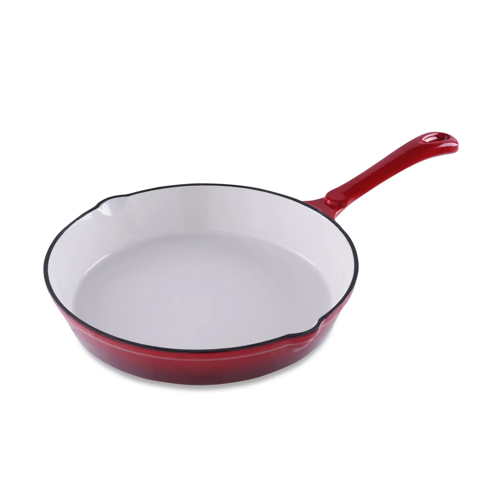Enameled Cast Iron Fry Pan, 40x25x5.5cm, Ombre Red - Image 3
