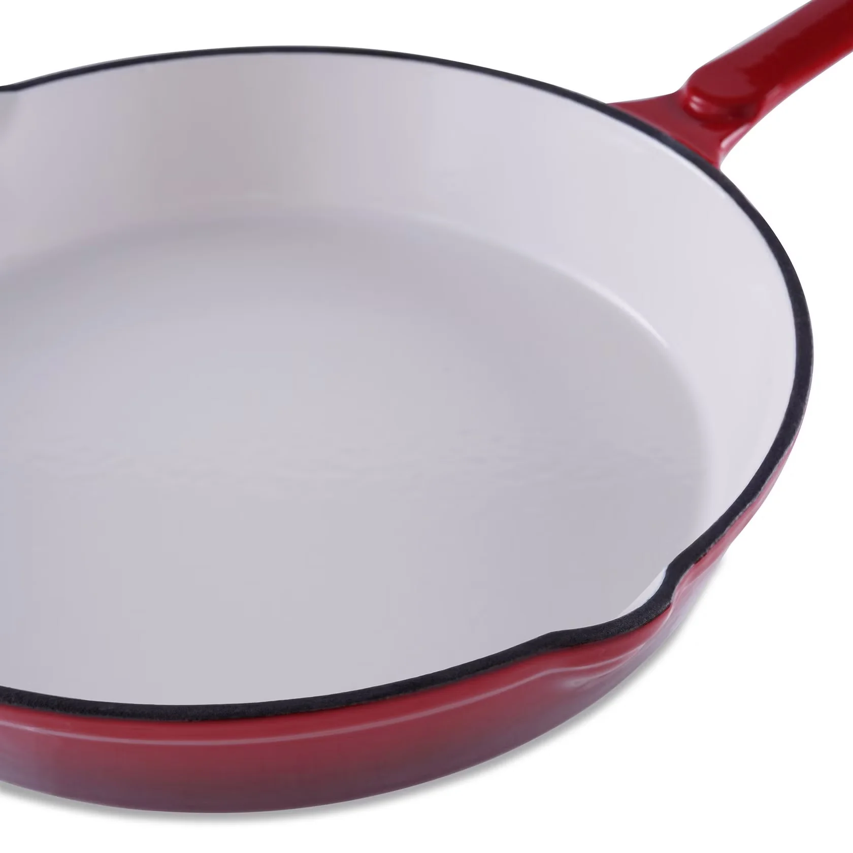 Enameled Cast Iron Fry Pan, 40x25x5.5cm, Ombre Red - Image 5