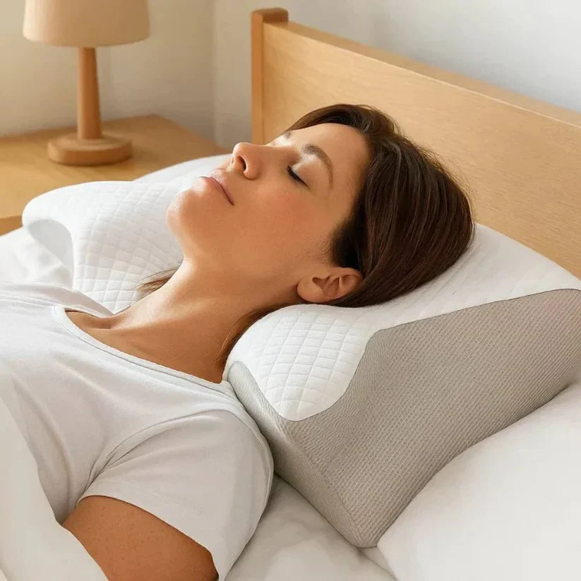Ergonomic Memory Foam Neck Support Pillow with Orthopedic Design for Restful Sleep - Image 4
