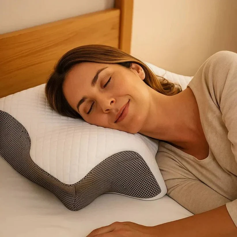 Ergonomic Memory Foam Neck Support Pillow with Orthopedic Design for Restful Sleep - Image 8