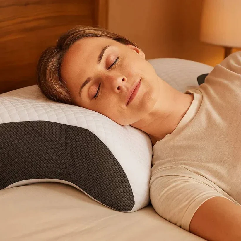 Ergonomic Memory Foam Neck Support Pillow with Orthopedic Design for Restful Sleep - Image 9