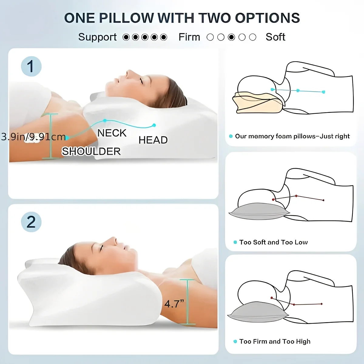 Ergonomic Pillow with Armrests for Side Sleepers - Image 3