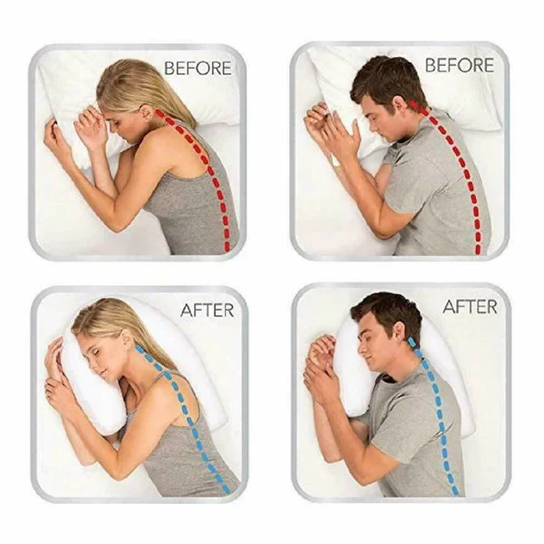 Ergonomic Side Sleeper Pillow – Soft Memory Foam with Ear Hole Support - Image 4