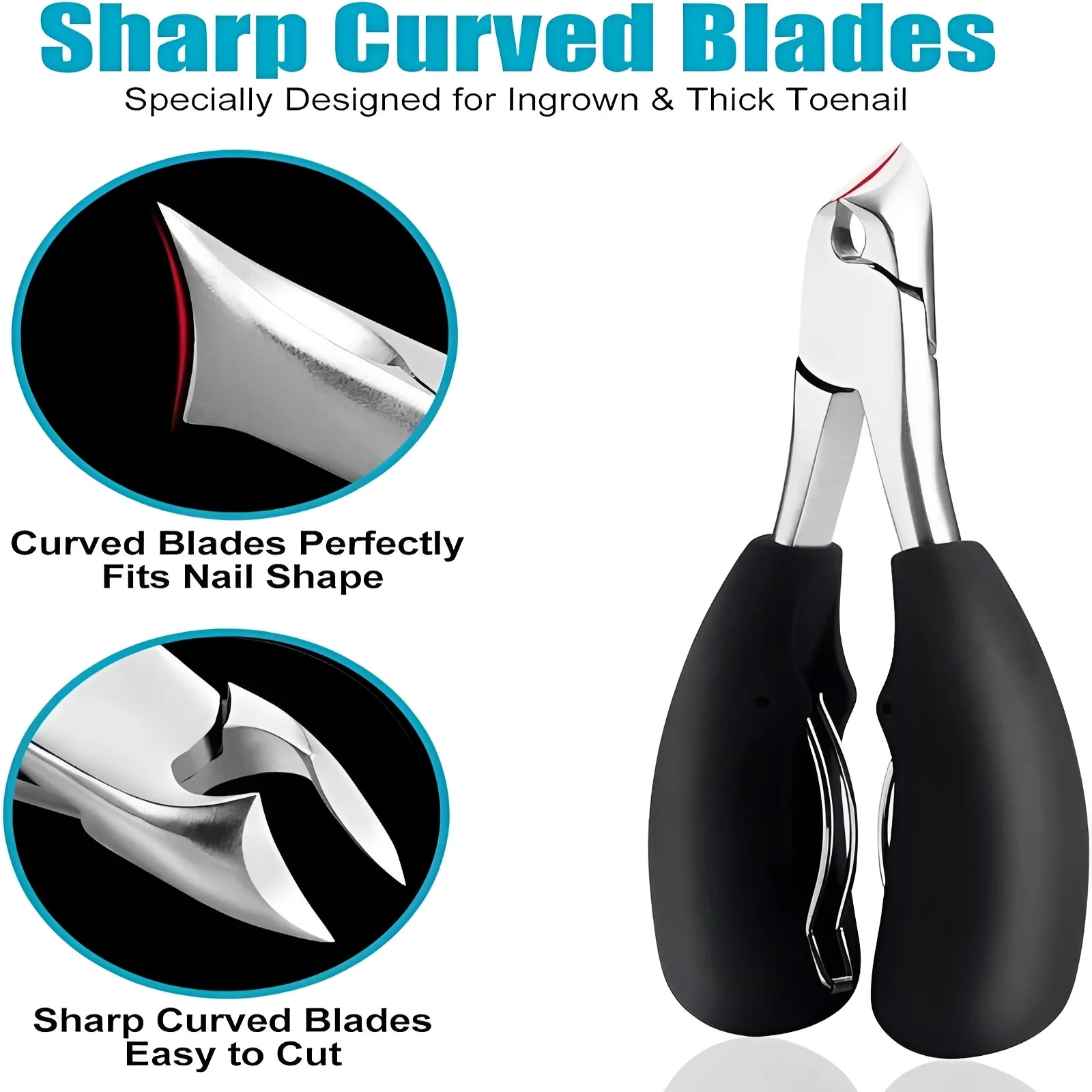 Toenail Clipper for Thick Nails with Curved Blade Design - Image 3