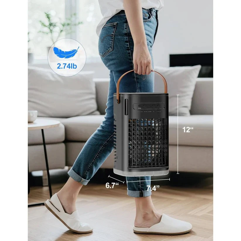 Portable Air Cooler Fan with 1.2L Water Tank and Remote Control - Image 4