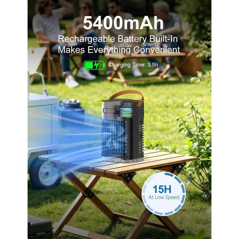 Portable Air Cooler Fan with 1.2L Water Tank and Remote Control - Image 7