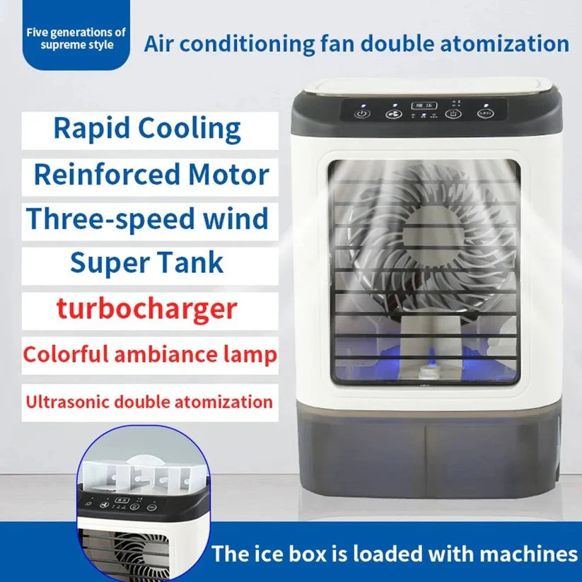 Portable Air Cooler Fan with 900ml Tank and 3 Speed Settings - Image 5