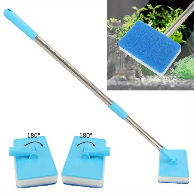 Extendable Aquarium Algae Scraper and Cleaner with 180 Degree Sponge - Image 6