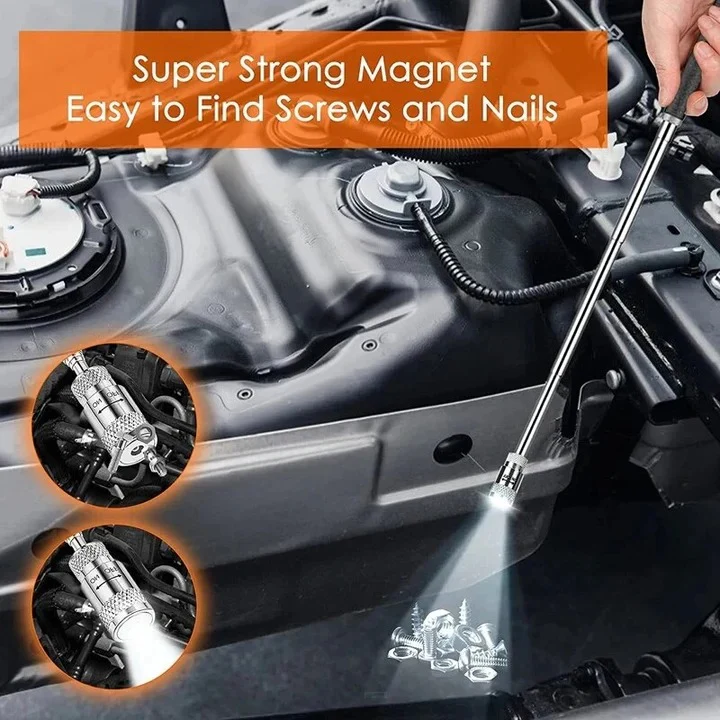 Telescopic Magnetic Pick Up Tool with LED Light - Image 4