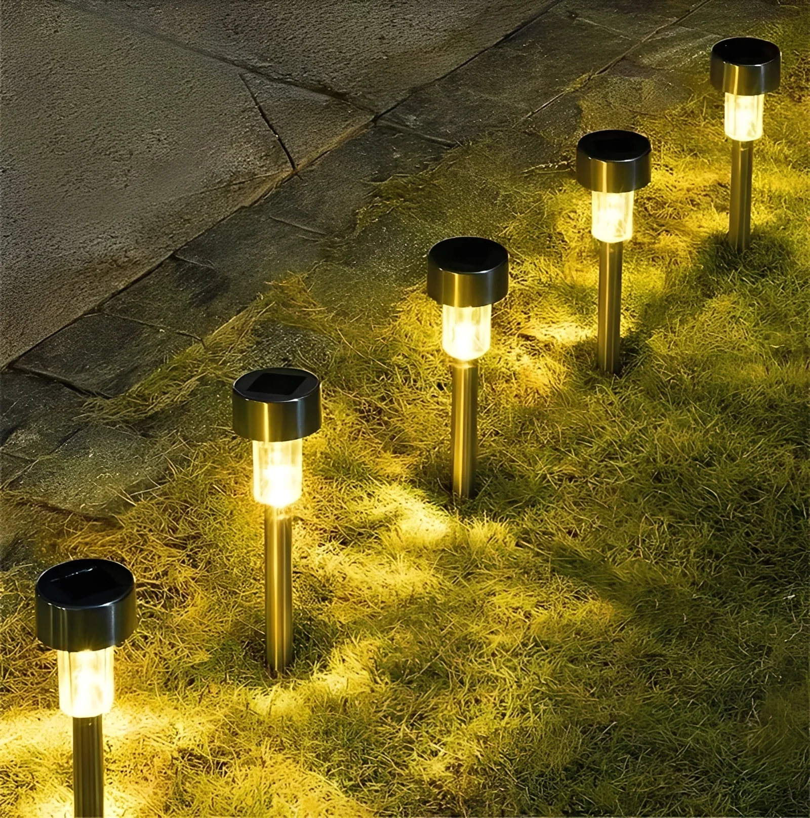 Solar Powered LED Fairy Lights for Garden and Yard Placement, Set of 10 - Image 2