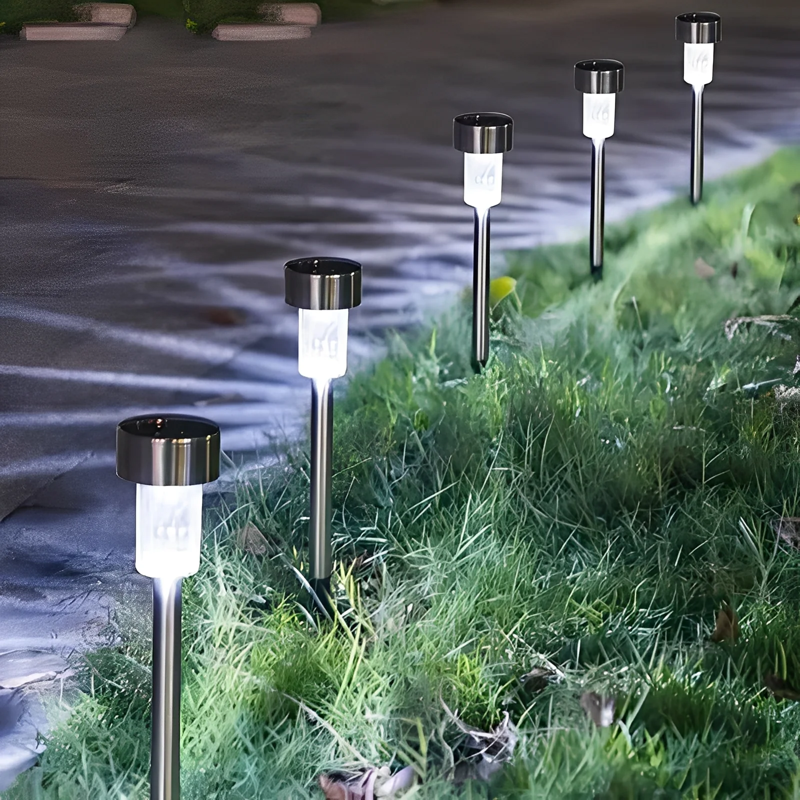 Solar Powered LED Fairy Lights for Garden and Yard Placement, Set of 10 - Image 3