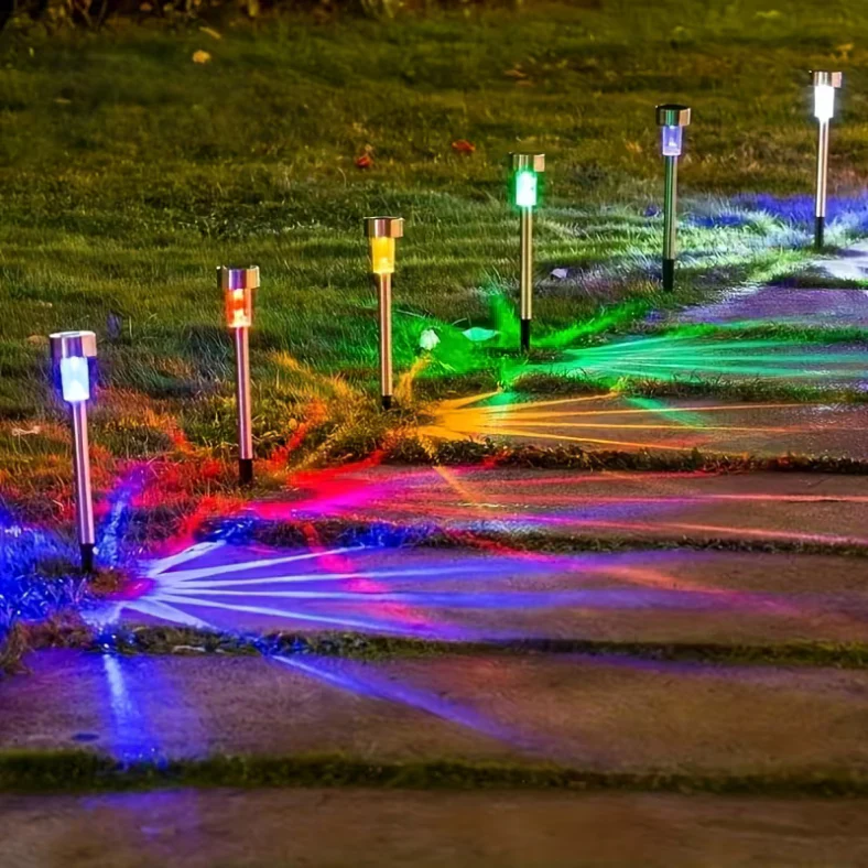 Solar Powered LED Fairy Lights for Garden and Yard Placement, Set of 10 - Image 4