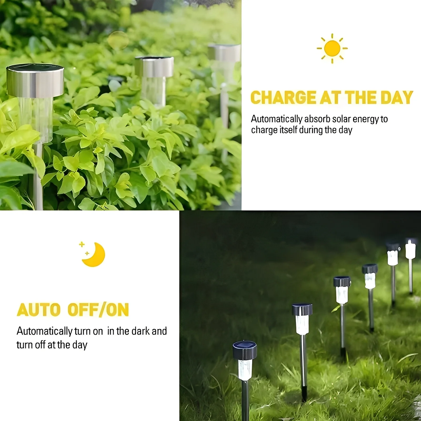 Solar Powered LED Fairy Lights for Garden and Yard Placement, Set of 10 - Image 9