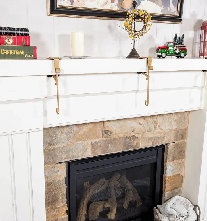 Adjustable Mantle Hook with Weighted Bases for Holiday Stockings and Greenery - Image 8