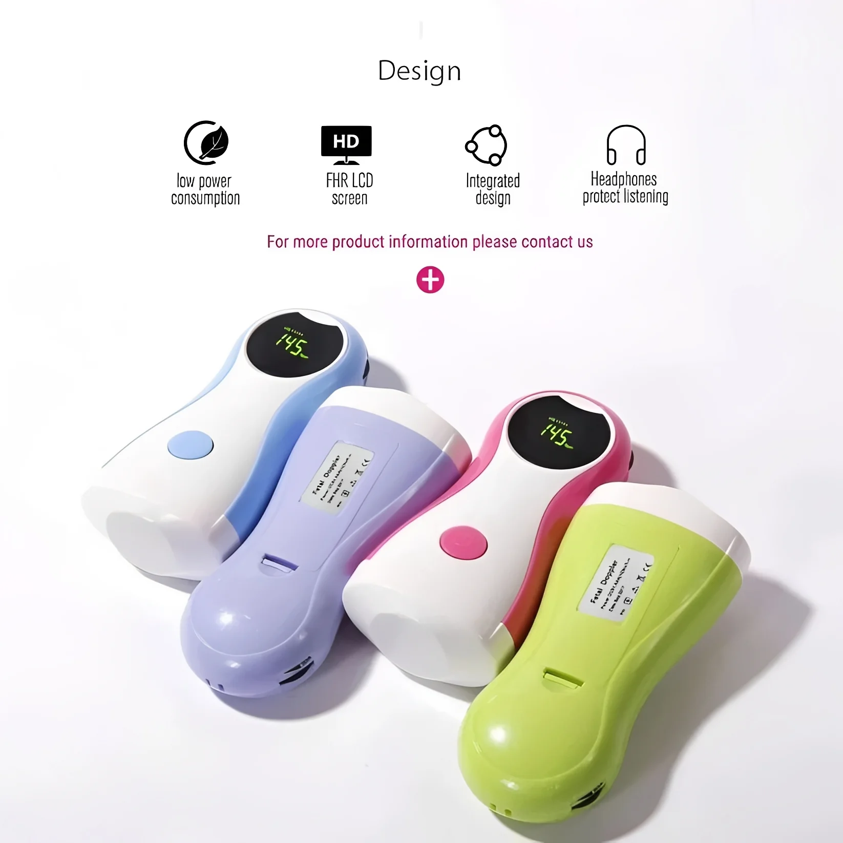 Handheld Fetal Doppler Monitor with LCD Display and Headphone Output - Image 7