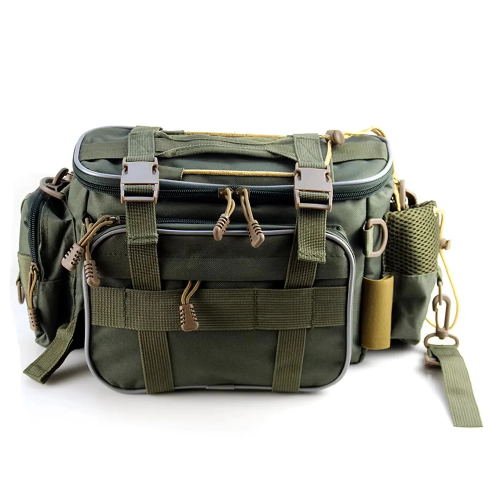 Fishing Gear Storage Bag with Multiple Compartments and Shoulder Strap - Image 7