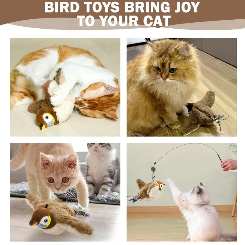 Automatic Flapping Bird Cat Toy with Attachment Clip - Image 3