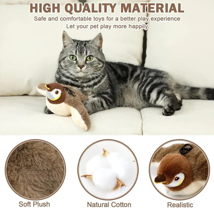 Automatic Flapping Bird Cat Toy with Attachment Clip - Image 4