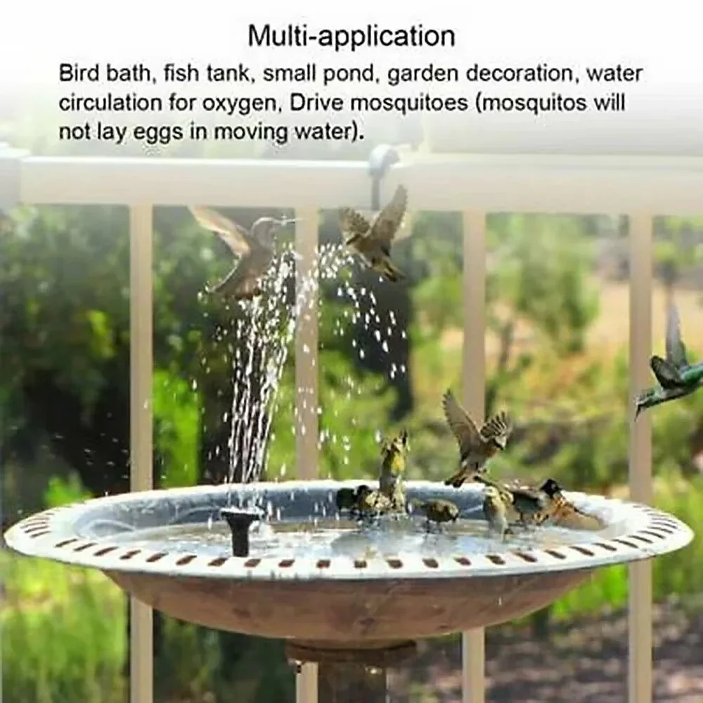 Floating Solar Fountain Pump for Bird Baths and Garden Ponds - Image 5