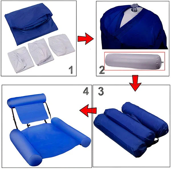Floating Water Chair with Backrest for Pool and Beach Use - Image 5