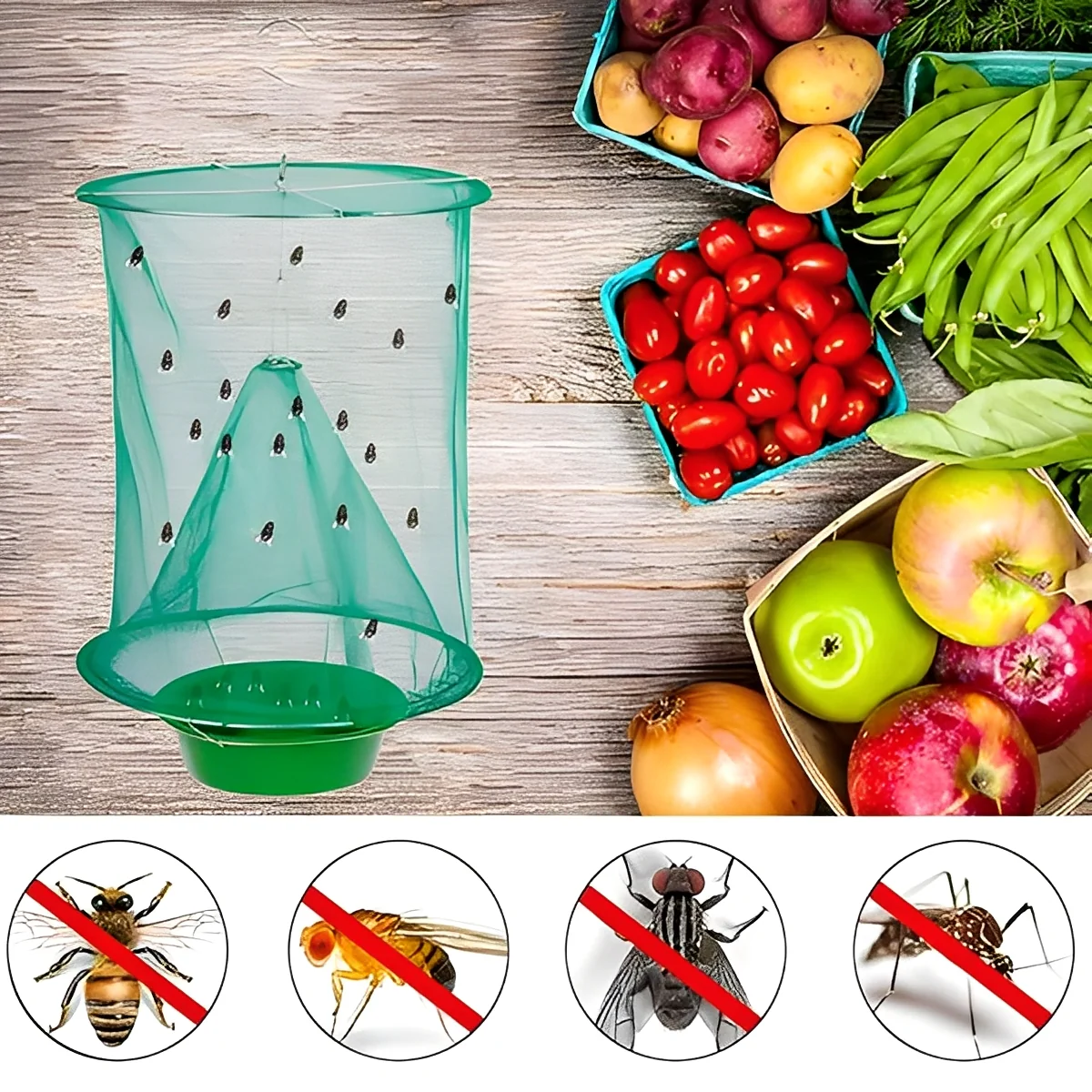Reusable Outdoor Fly Trap Device with Washable Design - Image 6