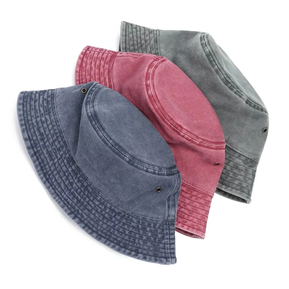 Foldable Denim Bucket Hat with Versatile Style and Comfortable Cotton Material - Image 17