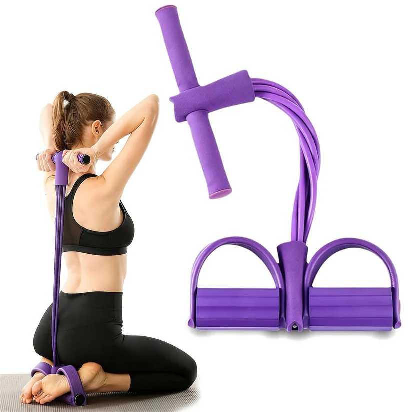 Foot Pedal Resistance Band with Detachable Handles for Home Gym Training - Image 2