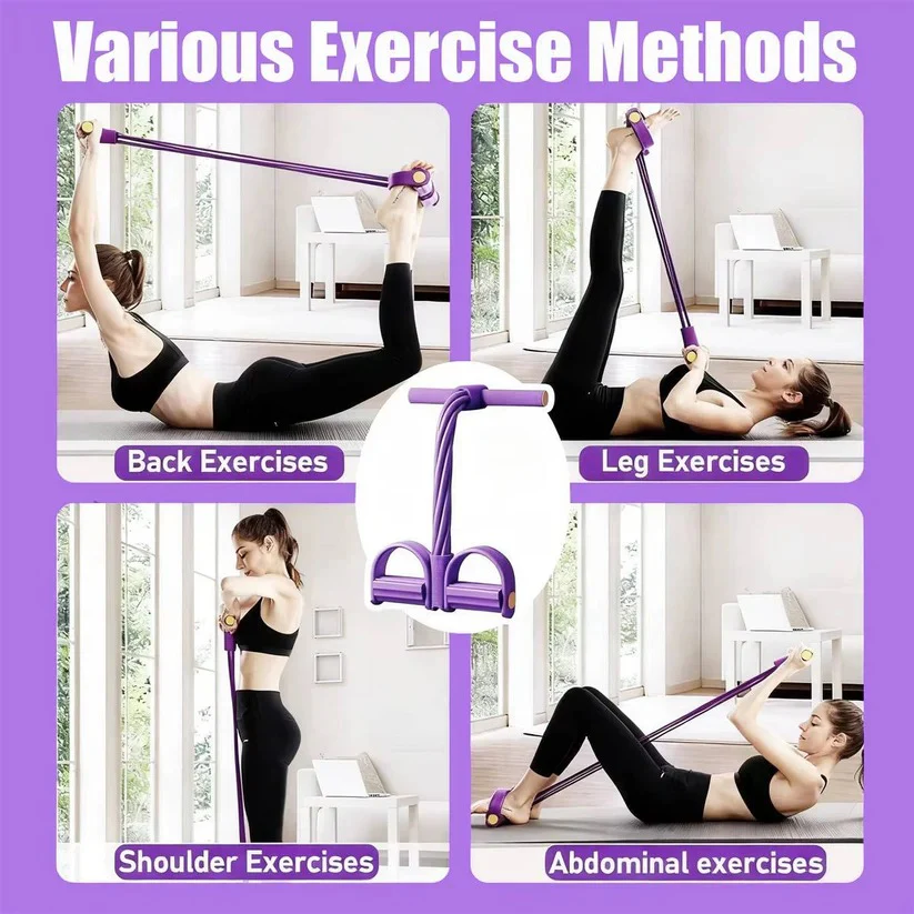 Foot Pedal Resistance Band with Detachable Handles for Home Gym Training - Image 8