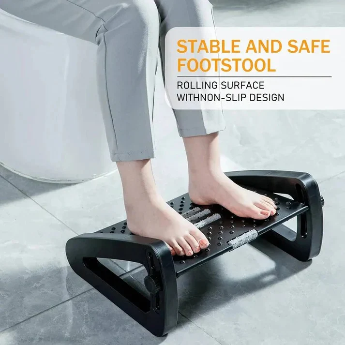 Adjustable Under Desk Foot Rest with Dual Texture Surface - Image 5