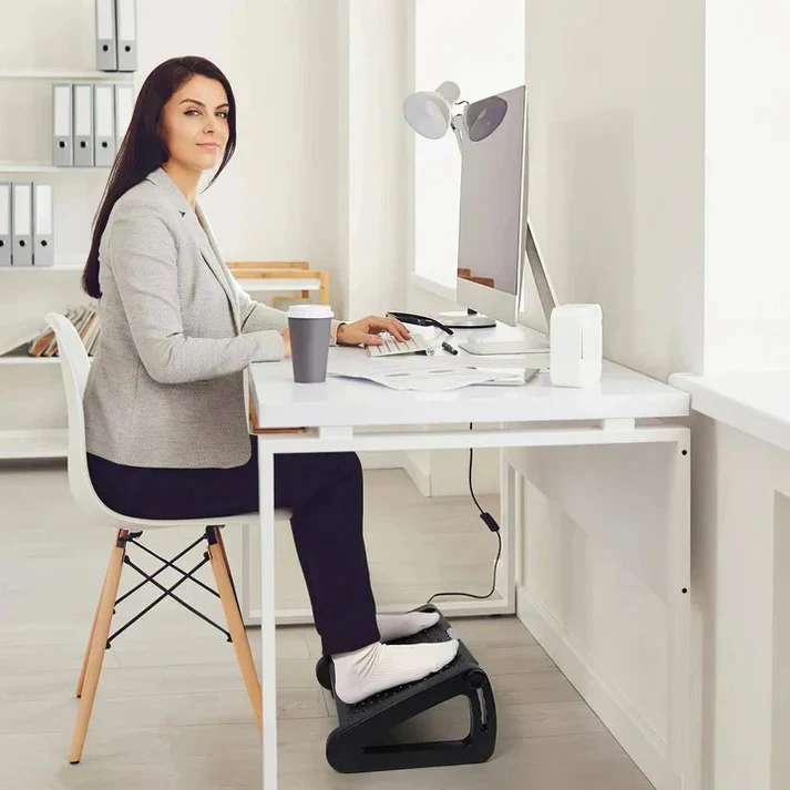 Adjustable Under Desk Foot Rest with Dual Texture Surface - Image 6