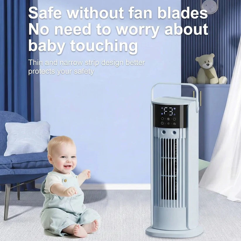 Freestanding Portable Air Cooler Fan with Mist and Digital Display for Indoor Use - Image 4
