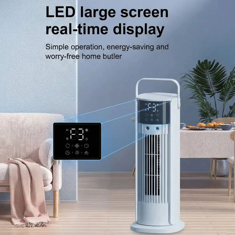 Freestanding Portable Air Cooler Fan with Mist and Digital Display for Indoor Use - Image 5