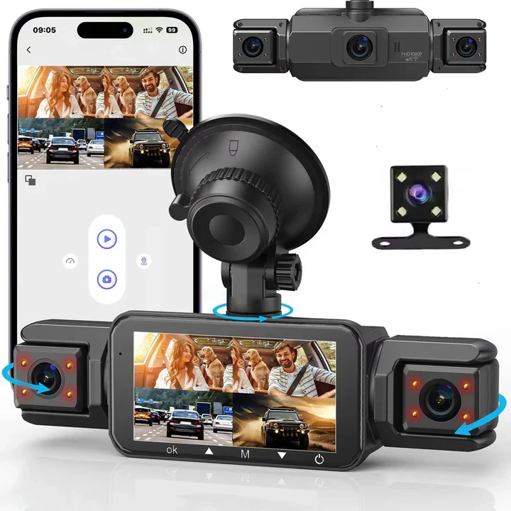 Front and Rear Dash Cam with Four Cameras and WiFi Connectivity - Image 8