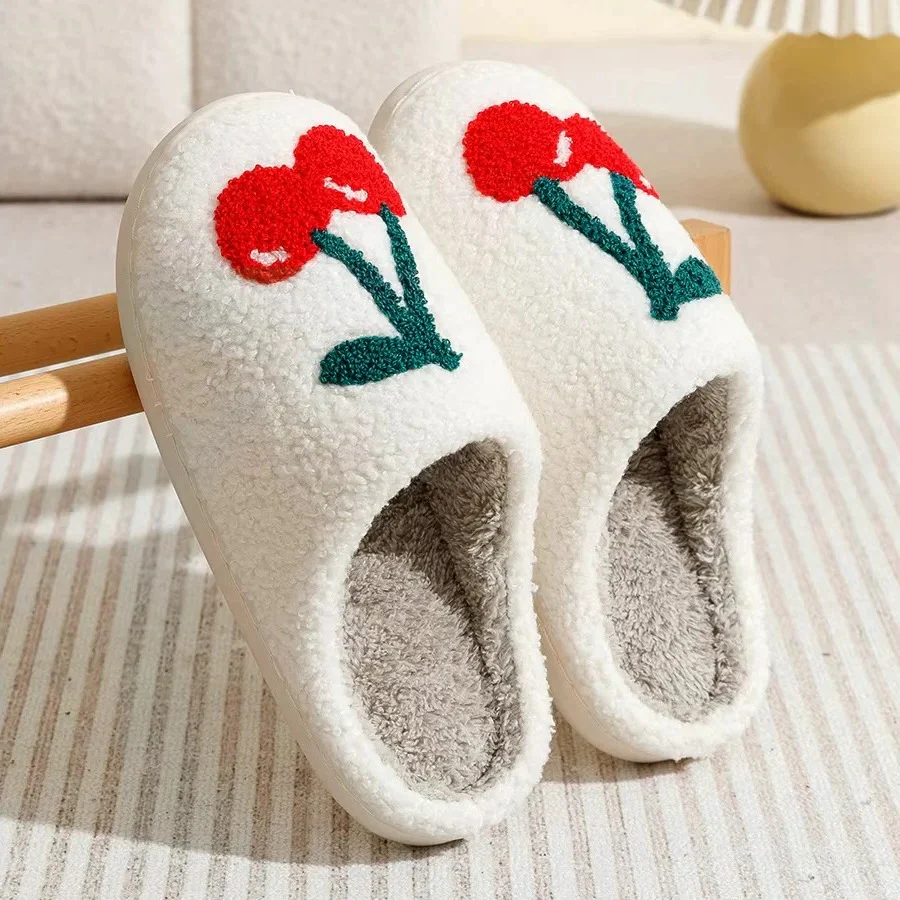 Fruit Design Cotton Slippers with Non Slip Sole for Indoor Use - Image 3