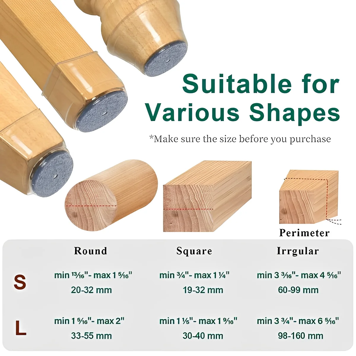 Furniture Leg Floor Protectors, Set of 8 - Image 5