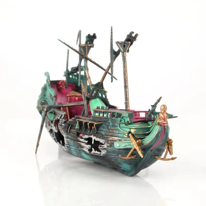 Sunken Boat Aquarium Ornament for Freshwater and Saltwater Tanks - Image 5