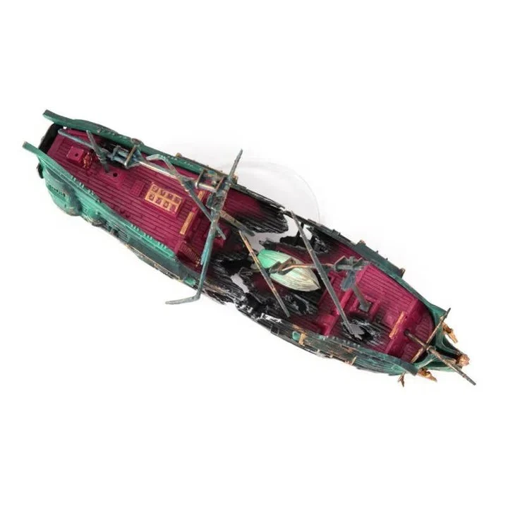 Sunken Boat Aquarium Ornament for Freshwater and Saltwater Tanks - Image 6