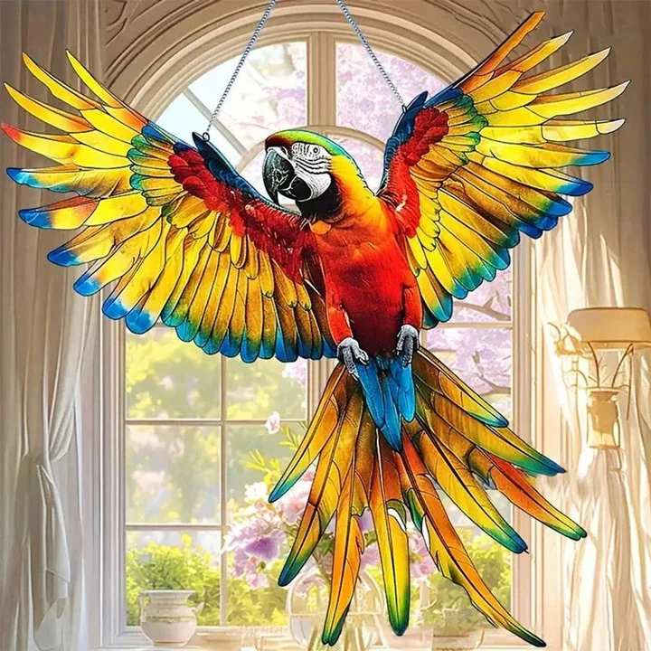 Rainbow Prism Glass Suncatcher for Windows, Decorative Bird and Owl Designs - Image 7
