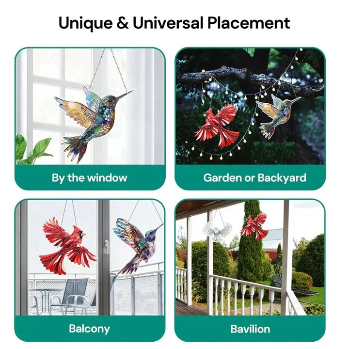 Rainbow Prism Glass Suncatcher for Windows, Decorative Bird and Owl Designs - Image 9