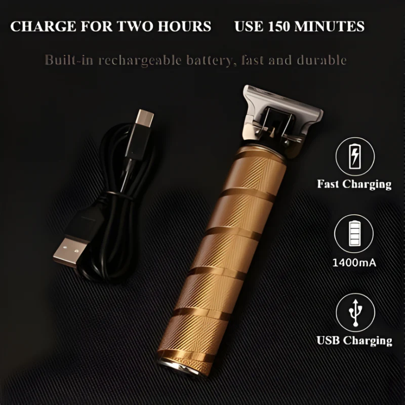 Gold Hair Clipper 7 Piece Set for Men with Adjustable Blades - Image 6