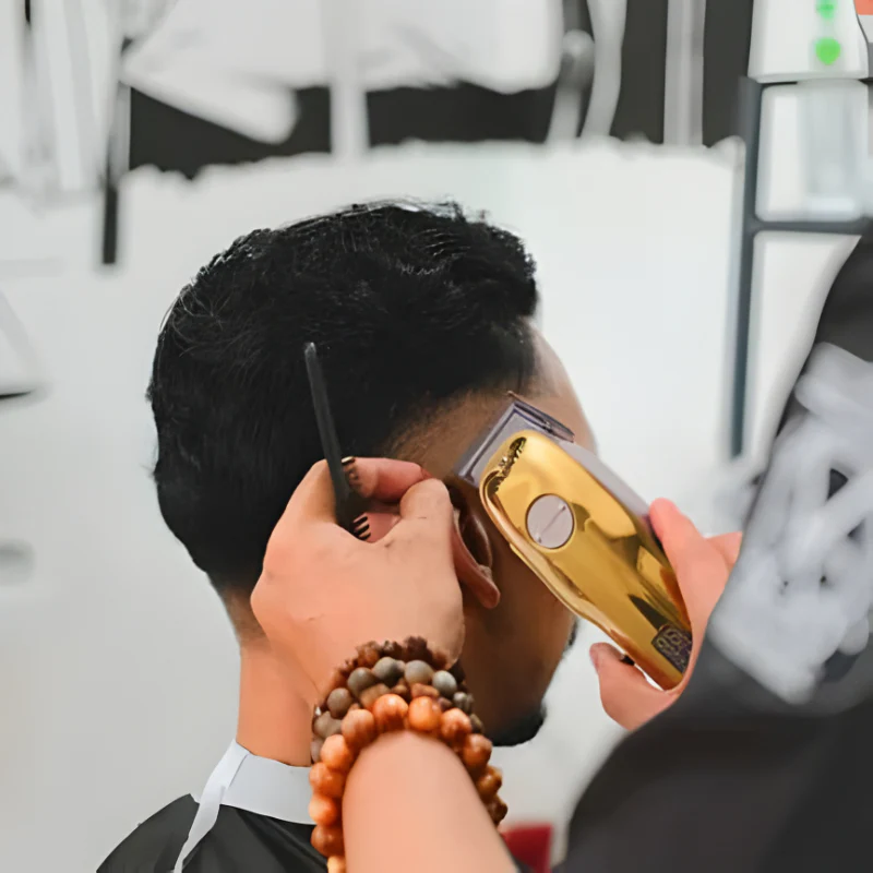 Gold Hair Clipper 7 Piece Set for Men with Adjustable Blades - Image 8