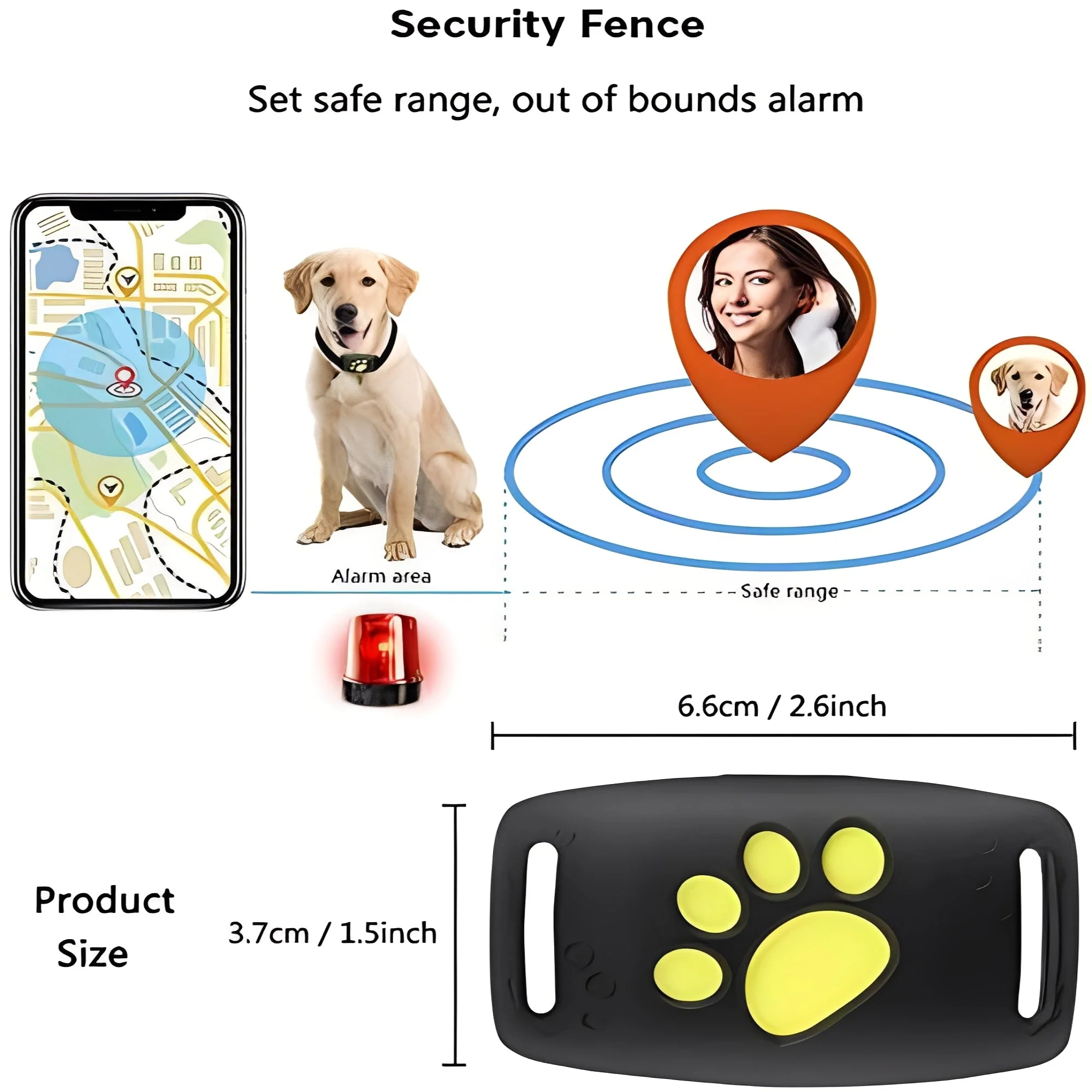 GPS Pet Collar with App Location Features and Adjustable Strap - Image 5