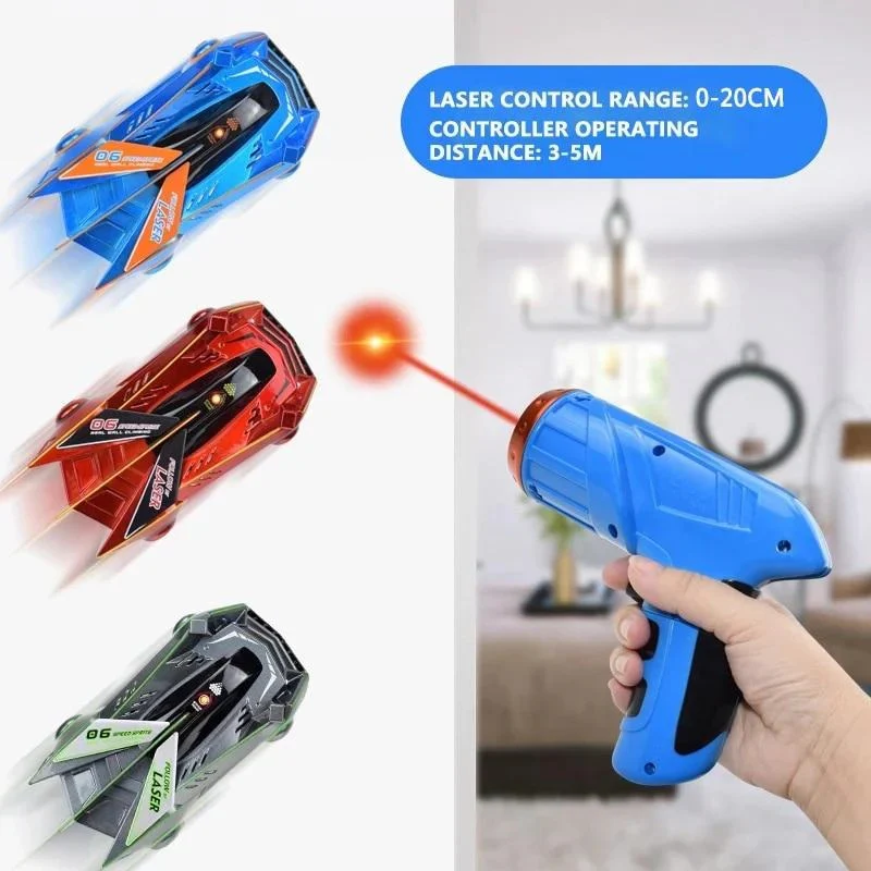 Rechargeable Wall Climbing Car, Remote Control Toy with LED Lights - Image 6