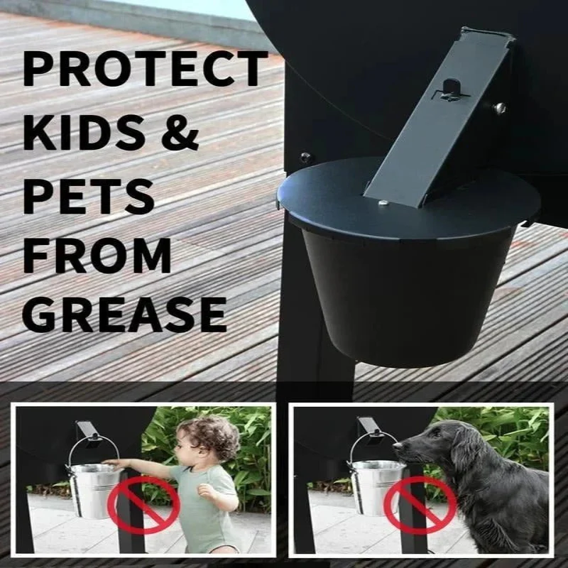 Grill Grease Collector Tray with Lid - Image 5