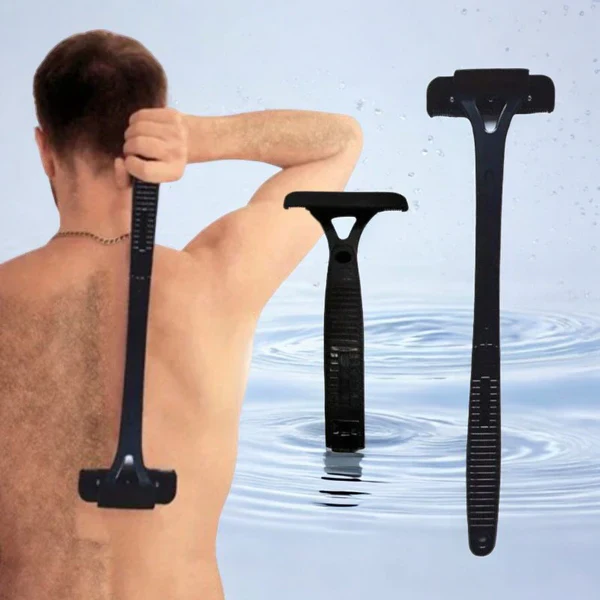 Dual Blade Back Shaver for Men, Manual Groomer with Folding Handle - Image 5