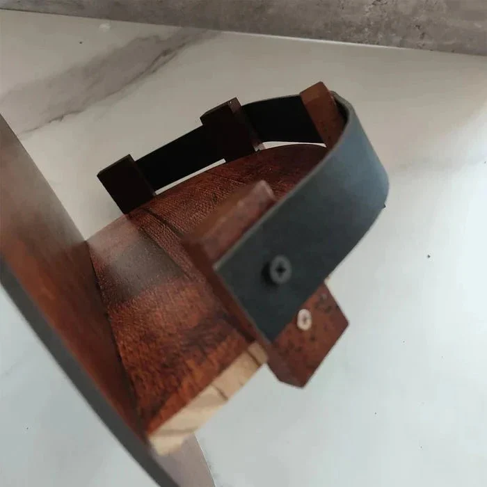 Whiskey Barrel Stave Shelf with Reclaimed Wood Design - Image 4