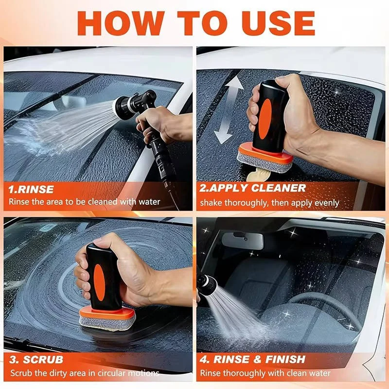 Windshield Glass Cleaner with Built In Brush Head - Image 4