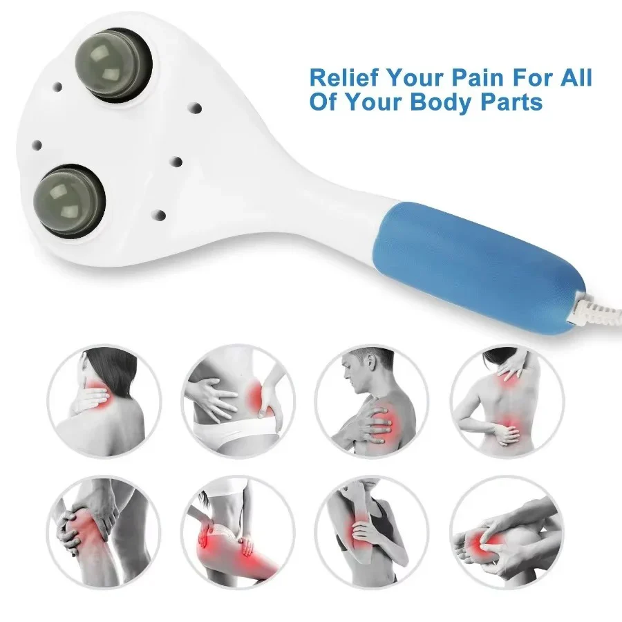 Dual Vibration Handheld Electric Massager with Adjustable Intensity - Image 2