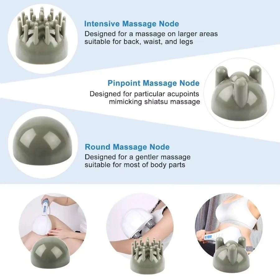 Dual Vibration Handheld Electric Massager with Adjustable Intensity - Image 5